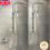 Shower Kit Twin Head Chrome Square Fixed Head Riser Rail With Bath Mixer Tap Set 1