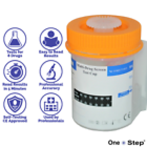 5 Drug Testing Kit with Urine Collection Cup Integrated 8 in 1 Home Work Test 2