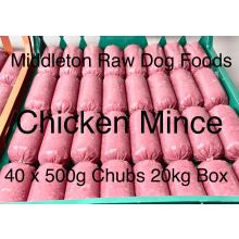 Frozen Dog Food Chicken Mince 40 x 500g chubs 20kg box BARF RAW DIET delivered