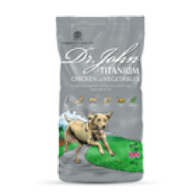 Dr John Titanium Dry Dog Food 15kg Chicken Veg Active Working Adult Dogs