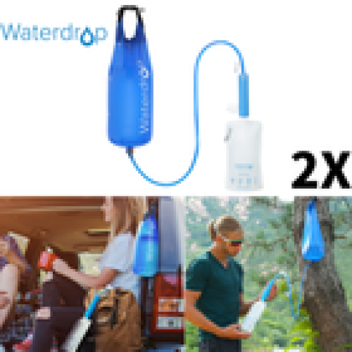 Waterdrop Personal Water Filter Straw with Gravity Water BagPortable Camping2