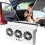 Solar Car Window Fan with Solar Powered Ventilation and Odor Removal System, Easy Window Mounting, White 3