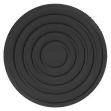 Mantel individual negro redondo posavasos de silicona 3.4oz