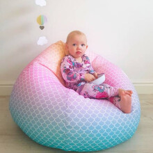 rucomfy Mermaid Kids Bean Bag Chair - Comfortable Seating for Kids