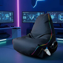 (Multi) rucomfy Kids Gaming Bean Bag Chair - rugame Kids Gamer Seat