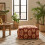 rucomfy Velora Square Floor Cushion Beanbag - Ikat Pattern Pouffe Seat 1