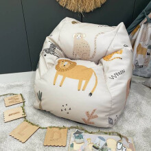 rucomfy Indoor Safari Snuggle Chair Bean Bag - Kids Armchair Seat