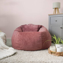 (Blush Pink) rucomfy Indoor Classic Velora Adult Bean Bag Chair - Bean Bag Seat
