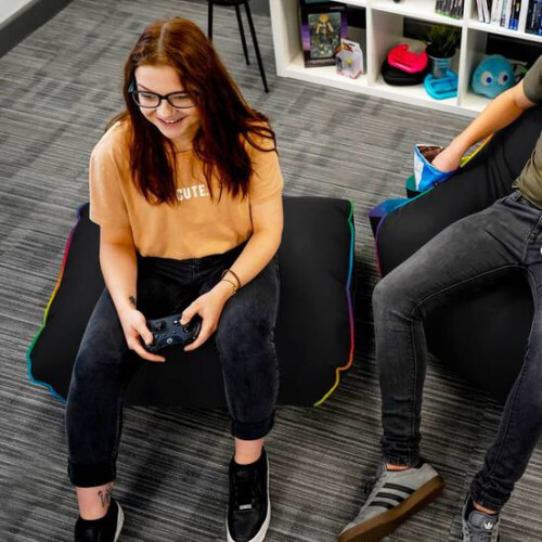 (Multi) rucomfy Gaming Footstool Bean Bag - Pouffe for Gaming 2