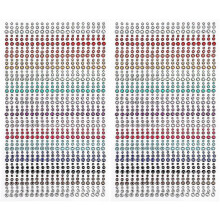 1800 Pieces Face Ms - Rhinest Stickers for Crafts Makeup Festival, M 4mm 5mm with 15 S