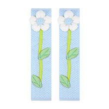 Lot de 2 housses de poignées de porte/réfrigérateur à pois et motifs floraux champêtres - Décoration intérieure K