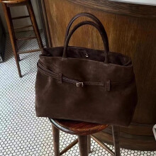 Large Capacity Suede Vintage Tote Bag 2024 New Fashionable Versatile Handbag Travel Bag