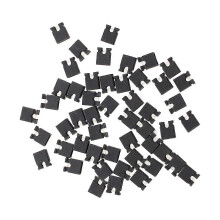 50 conectores de curto-circuito miniatura com tampa cavalete de 2,54 mm