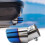 Curved Chrome Blue Exhaust Pipe Tip for Enhanced Vehicle Elegance 3