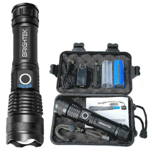 Super Bright 90000lm Led Tactical Flashlight with Rechargeable   Zoomable