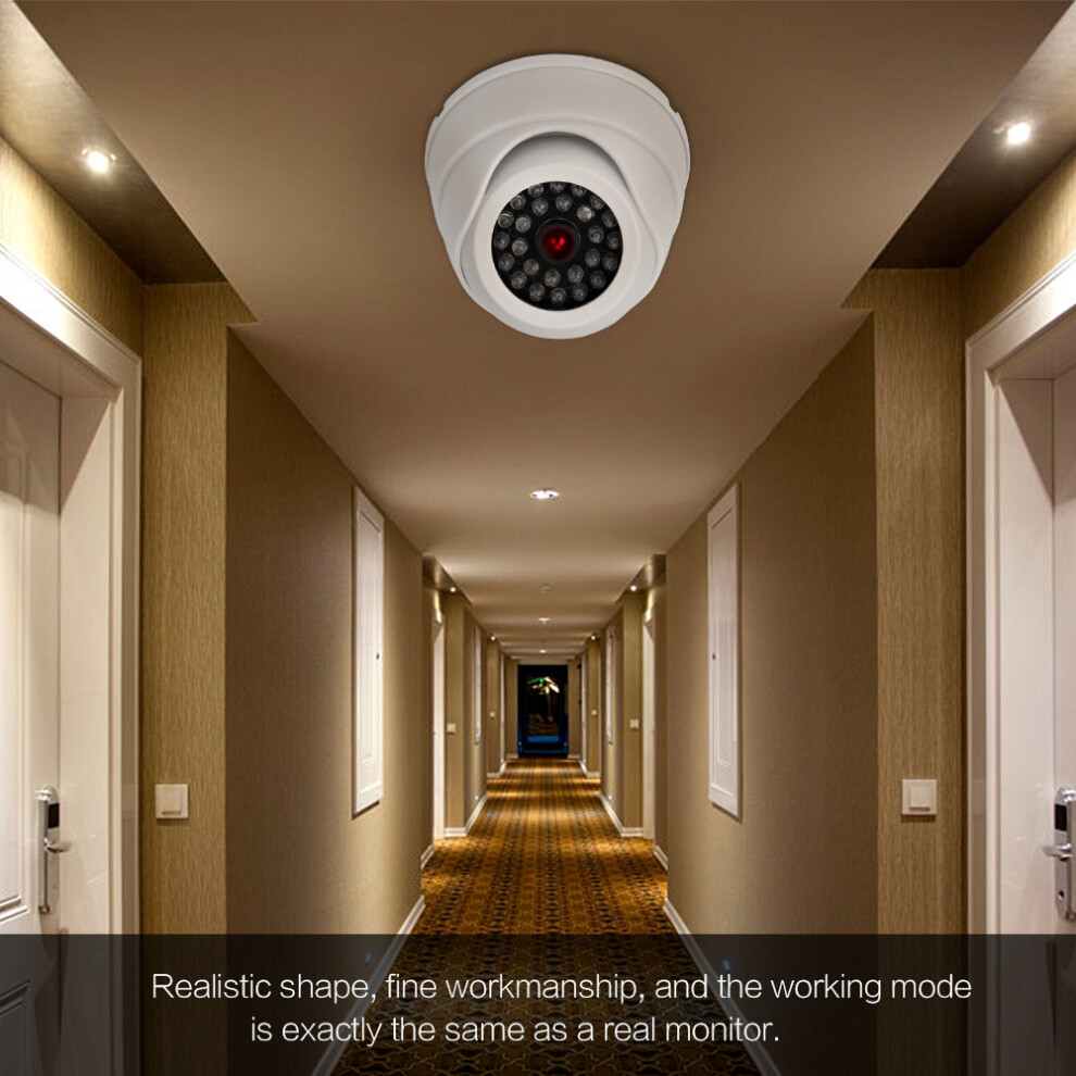 Dome Security Dummy Camera With Led Â Realistic Fake Surveillance Monitor 7651377834779