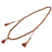 Natürliches tibetisches Rosenkranzarmband aus Yak-Knochen, 108 Perlen, Gebet, Buddhistisch, handgefertigt