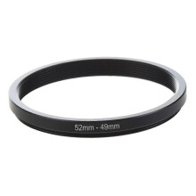 Anel de adaptação preto 52 mm-49 mm para câmeras