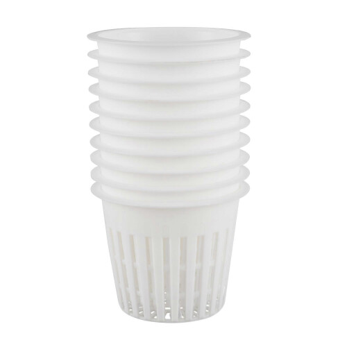 Lote de 10 potes em malha resistente de 7,6 cm (3 polegadas) para hidroponia, aeroponia, cultivo de plantas e clonagem 1