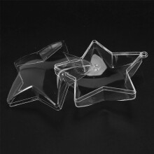 Lote de 10 bolas de Natal recarregáveis de 80 mm em plástico transparente, decorações para árvore de Natal e festas.