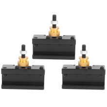 Kit de 3 porta-ferramentas de troca rápida para mini-torno (6,35-12,7 mm), porta-ferramenta CNC para furadeira/rosca/usinagem frontal S