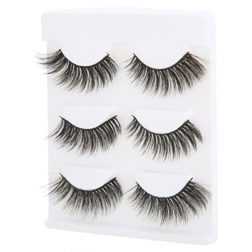 Ψεύτικες βλεφαρίδες από μετάξι, τρισδιάστατες διασταυρούμενες ίνες, παχύ,