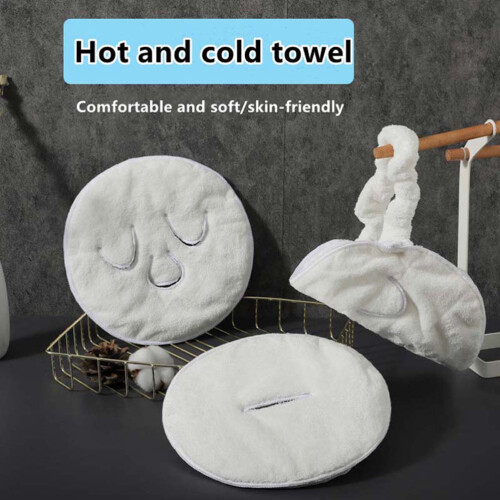 Πετσέτα προσώπου με ύφασμα Coral Fleece, μάσκα ομορφιάς για ζεστή και κρύα κομπρέσα που 2