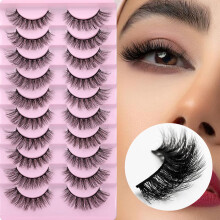 Reusable False Eyelashes, Natural Look 3D Mink Lashes, Easy Application For Professional Use, Soft Cotton Band, Comfortable Wear, Perfect For Daily W