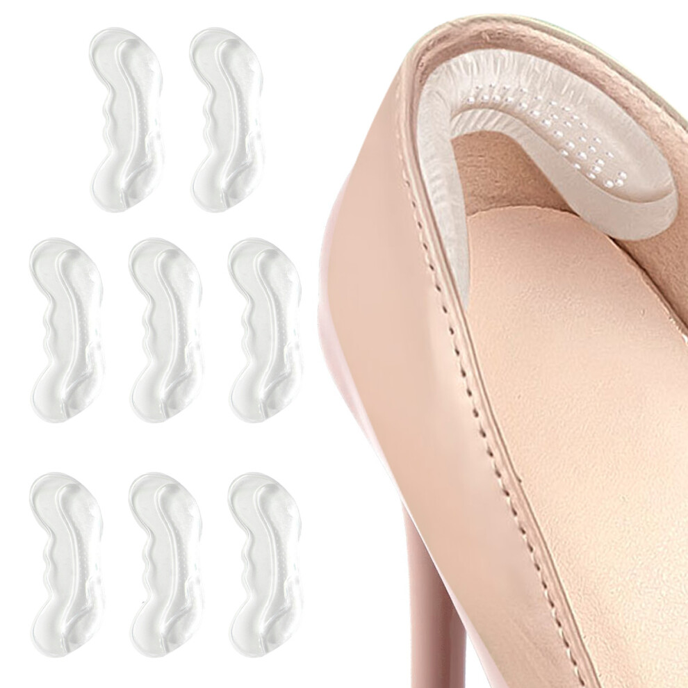 Heel Pain Relief Solution for Women Men, Shoe Liners for Loose Shoes Reusable Heel Inserts for High Heels and Boots, Self Adhesive Heel Guards Breath
