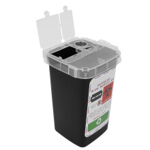 Contenedor portátil y compacto para objetos punzantes, tapa a presión para desechar las cuchillas de forma segura, caja de almacenamiento de