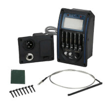 Préampli de micro de guitarra acústica Prener LC5 de 5 bandas com equalizador, afinador LCD e equalizador piezo.