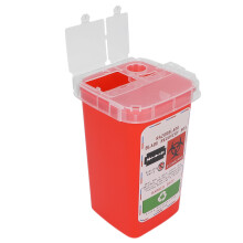 Carcasă de eliminare a lamelor pentru salonul de acasă, recipient portabil compact pentru obiecte ascuțite, cu capac superior cu clic, cutie de