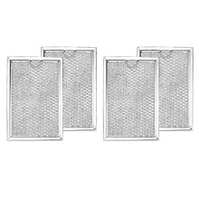 4 filtros de reposição para micro-ondas GE WB06X10309/WB06X10359 (filtro de gordura para extração de gorduras).