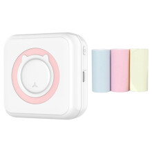 Portable Mini Pocket Printer, Wireless Bluetooth Thermal Printer with High-Quality Print Head Smart Thermal Printer for Notes Photos Labels Receipts,