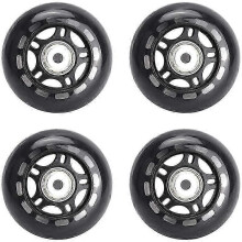 Rodas de patins em linha com rolamentos de 70 mm, pretas