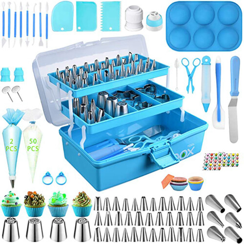 236pcs Cake Decorating Tool Set with Storage Box and Tips 2