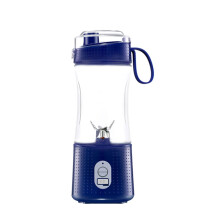 Portable Blender for Smoothies and Shakes, Rechargeable 380ml Mini Blender with 6 Blades Blue