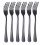 Fourchettes de table noires, lot de 6, em aço inoxidável de 20,7 cm (8,17 polegadas), revestidas de titânio 1