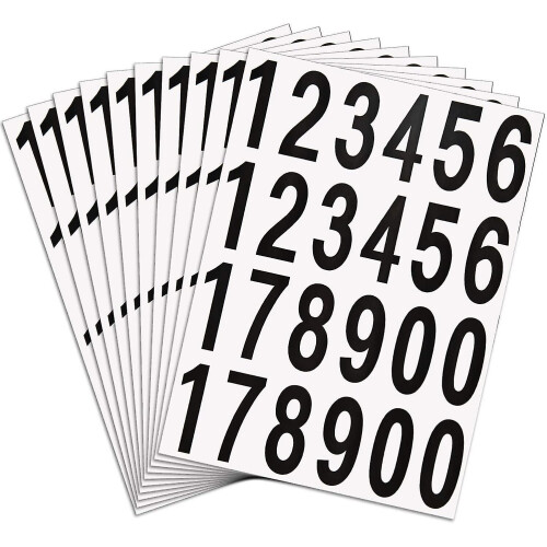 240 adesivos de números em vinil preto em branco de 5 cm (2 polegadas) para sinalização residencial e caixa de correspondência