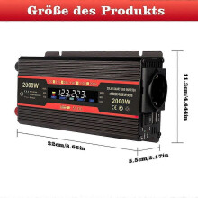Conversor de potência inversor 2000 W Reiner Sinus Spannungswandler 12 V para 230 V