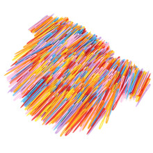 1000pcs Colorful Plastic Sewing Needles Big Eye, 7cm Crochet & Darning