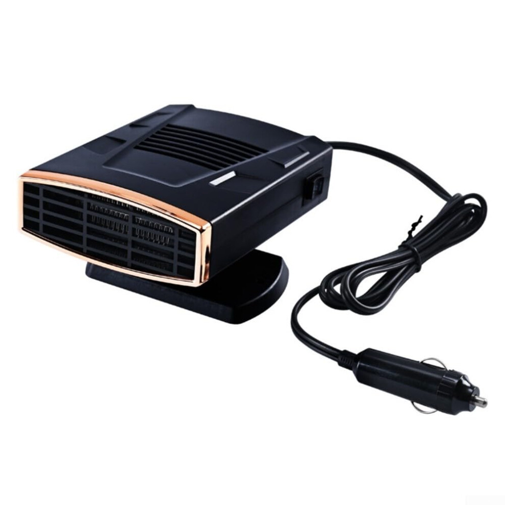 12V 200W Car Heater For Windscreen Fog Defroster With Cooling Fan Overheating Protection Compatible Vehicles Black/Gold 9094768619049
