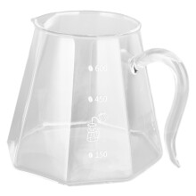 Coffee Lover's Dream, Borosilicate Glass Coffee Server, Microwave And Dishwasher Safe, Heat Resistant Glass, Elegant Design With Octagonal Cup For