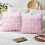 Machine Washable Pillow Case with Heart Bows Pattern Plush 4