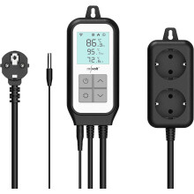 Smart WiFi Cooling Heating Thermostat Plug, Tuya Digital Temperature Regulator Sensor Plug for Reptile Fermenter