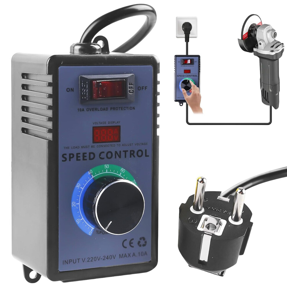 Motor Speed Regulator: Voltage Regulator, Speed Regulator For Angle Grinders/Blowers/Hand Drills/Circular Saws. Voltage Regulator, Ac 220V 10A 4000W 4027070120229