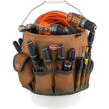 Organisateur de seau à outils robuste en toile cirée avec 58 poches, pour seau de 5 gallons