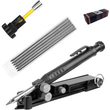 Multifunctioneel aftekengereedschap - Bouwpotlood voor doe-het-zelf houtbewerking, aftekengereedschap van aluminiumlegering met diepe gaten, meet