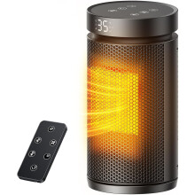 2000W Auxiliary Heater, ECO Fan Heater with Adjustable Thermostat + 3 Modes, 12-Hour Timer, 70 Oscillation, Safe Fan Heater for Home or Office