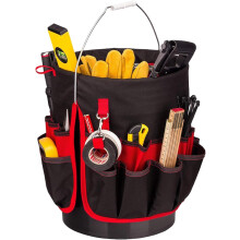 Organisateur d'outils pour seau, Sacoche à outils multifonctionnelle avec plusieurs poches, Rangement d'outils pliable, Sacoche à outils multifon